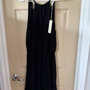 Love Stitch Black Halter Dress
